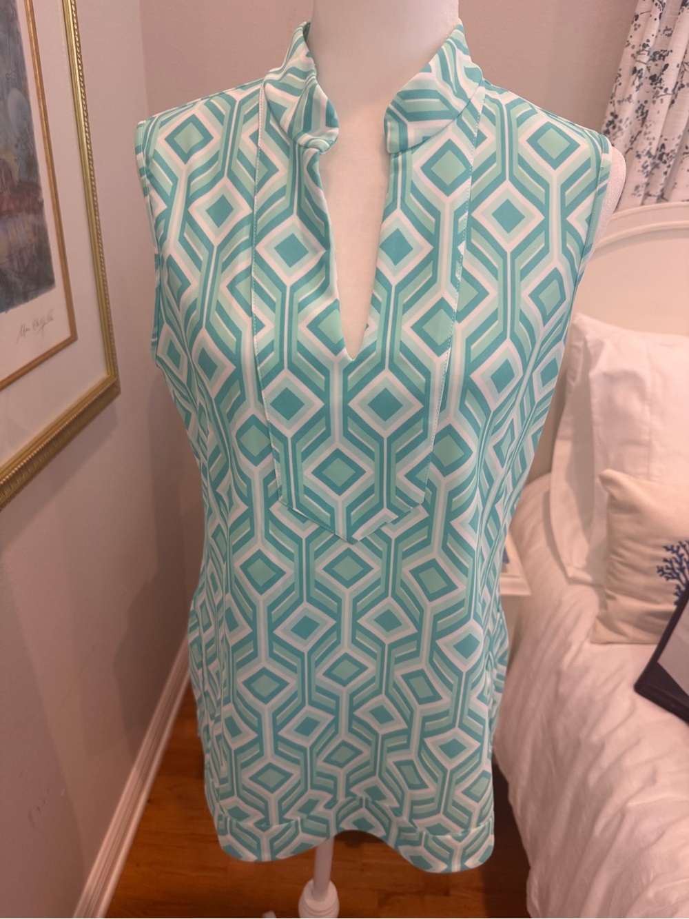 Jude Connally Mint Geometric Tunic Top